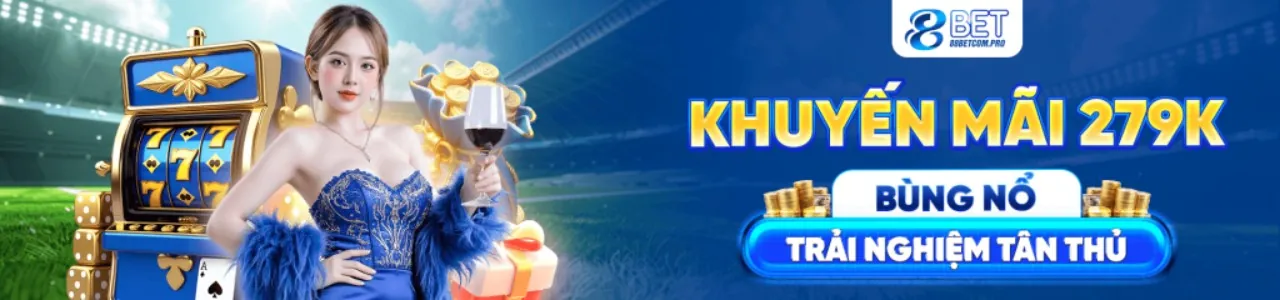 Sân vận động lớn với đèn sáng rực, logo V8bet nổi bật